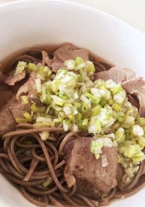 豚肉ネギ塩だれのお蕎麦♪-レシピのメイン写真