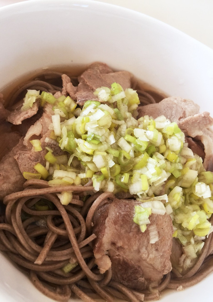 豚肉ネギ塩だれのお蕎麦♪-レシピのメイン写真