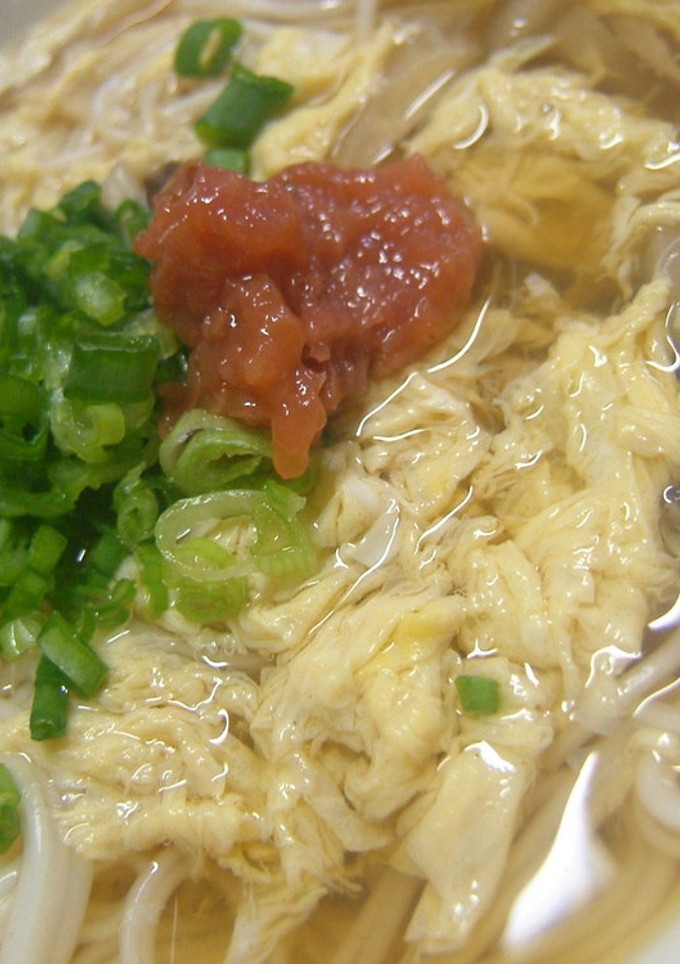 梅干しのせて♪さっぱりかき玉にゅうめん-レシピのメイン写真