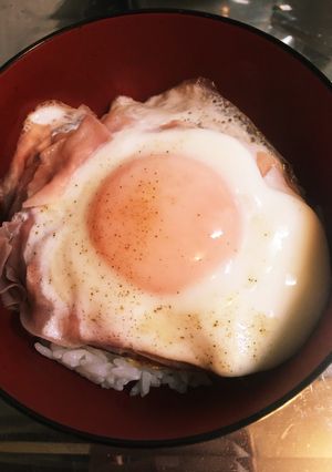 ハムエッグ丼-レシピのメイン写真