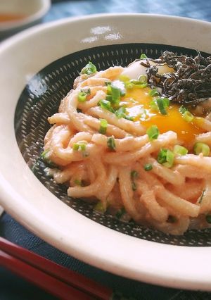 塩昆布が決め手！明太マヨレモン釜玉うどん-レシピのメイン写真