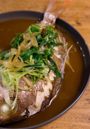 電鍋で【蒸し魚・清蒸魚】-レシピのメイン写真