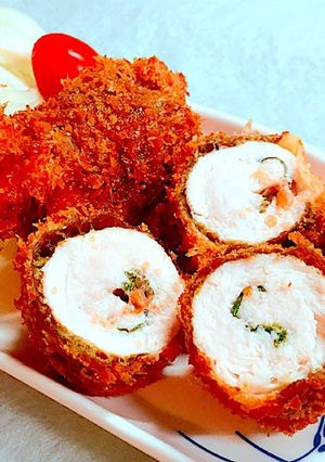 鶏ささみの海苔しそ梅ロールフライ-レシピのメイン写真
