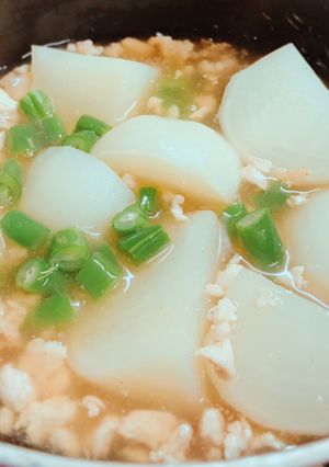 レンジで時短！蕪の鶏そぼろあんかけ-レシピのメイン写真