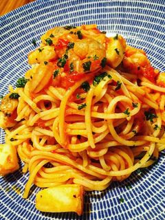 簡単◎シーフードのトマトパスタ-レシピのメイン写真