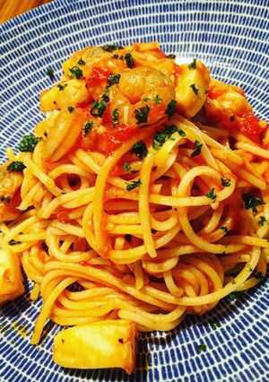 簡単◎シーフードのトマトパスタ-レシピのメイン写真