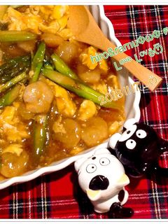 ふわふわ卵とアスパラの餡掛け-レシピのメイン写真
