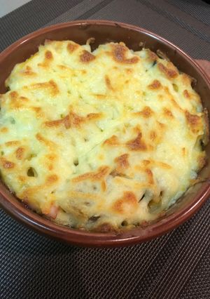 かぼちゃの煮物マカロニグラタン-レシピのメイン写真