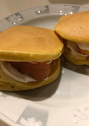 ✨柿クリームサンドパンケーキ✨-レシピのメイン写真