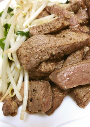 にんにくがっつりレアステーキ-レシピのメイン写真