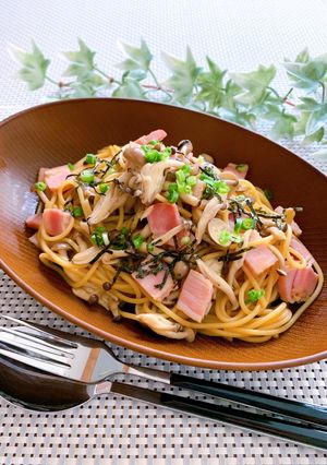 しめじとベーコンのにんにく醤油パスタ-レシピのメイン写真
