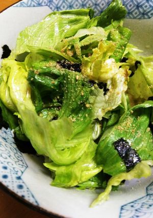 5分で！レタスと海苔のサラダ-レシピのメイン写真
