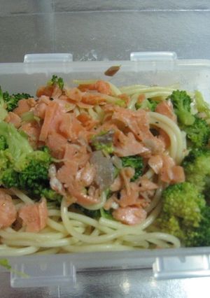 あっさり簡単♪鮭のスパゲティ-レシピのメイン写真