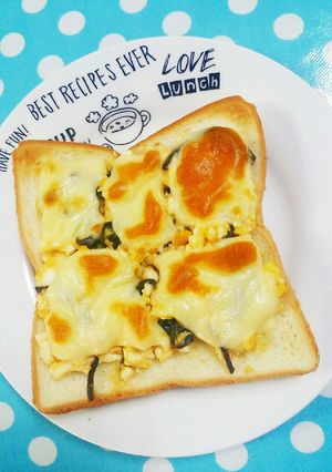 ごま昆布でいつものタマゴトーストが大変身-レシピのメイン写真