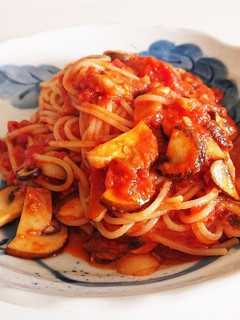 大好き!カプリ風ニンニクとトマトのパスタ-レシピのメイン写真