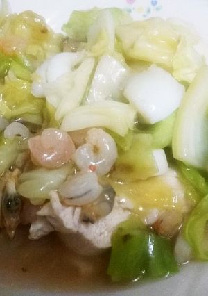 蒸し鶏の海鮮野菜あんかけ-レシピのメイン写真