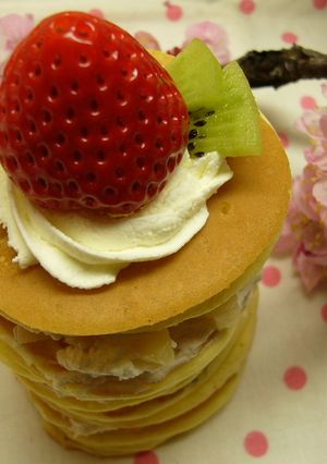 嬉し楽し♪ミニホットケーキミルフィーユ♪-レシピのメイン写真