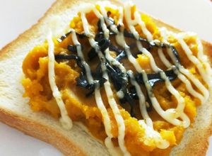 カボチャとごま昆布のチーズトースト-レシピのメイン写真
