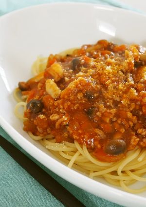 レトルトで簡単本格ミートソースパスタ-レシピのメイン写真