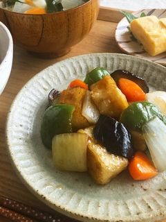 高野豆腐と野菜の甘酢炒め-レシピのメイン写真
