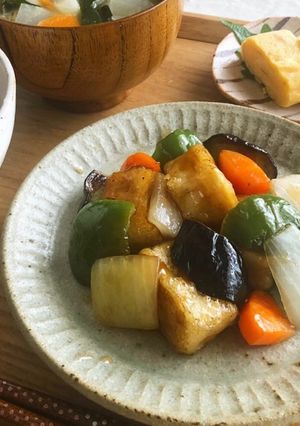 高野豆腐と野菜の甘酢炒め-レシピのメイン写真