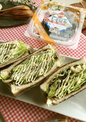 しそ昆布+レタス×ポーク=トーストサンド-レシピのメイン写真