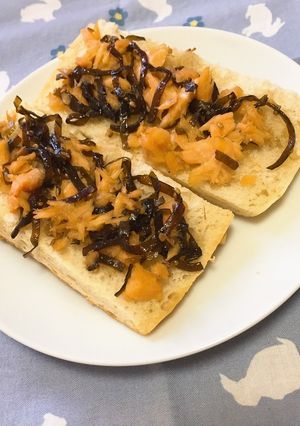 新定番朝食★‼︎鮭昆布トースト-レシピのメイン写真