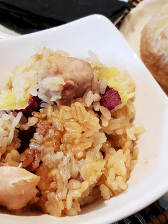 炊飯器で簡単!唐揚&さつまいもごはん-レシピのメイン写真