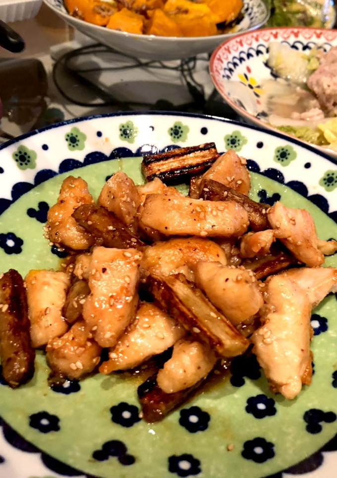 揚げない!簡単鶏肉とごぼうの甘辛炒め-レシピのメイン写真