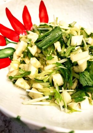 水菜とはんぺんの簡単和風サラダ-レシピのメイン写真