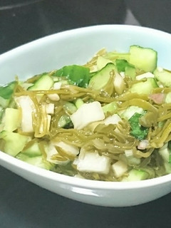 混ぜるだけ☆めかぶと夏野菜の香味和え☆-レシピのメイン写真