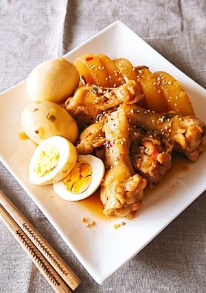 ほろりと美味しい手羽元と大根の韓国煮☆-レシピのメイン写真