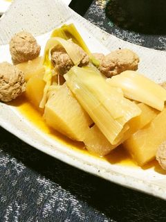 ぶつ切りネギと大根のシミシミ〜な煮物-レシピのメイン写真