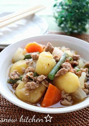 根菜たっぷり！ひき肉じゃが-レシピのメイン写真