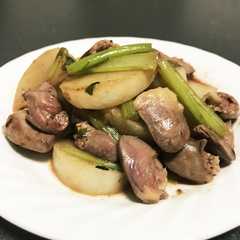 鶏ハツとカブのあっさり柔らか炒め-レシピのメイン写真
