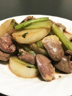 鶏ハツとカブのあっさり柔らか炒め-レシピのメイン写真