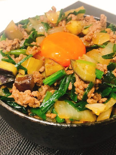一人暮らしの台湾麻婆茄子丼-レシピのメイン写真