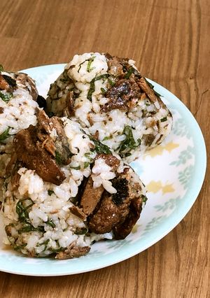 秋刀魚と紫蘇のおにぎり-レシピのメイン写真