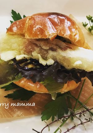 フジッコ煮とちくわ天のホットサンド♪-レシピのメイン写真