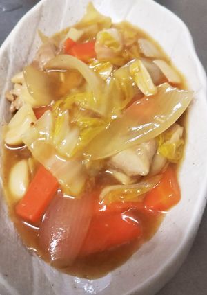 とりももと白菜のトロトロ炒め-レシピのメイン写真