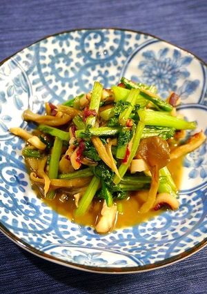 疲労回復！舞茸タコ小松菜の中華煮-レシピのメイン写真