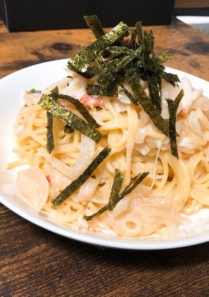 鍋とボウルだけで作れる簡単たらこパスタ-レシピのメイン写真