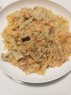 絶品☆鮭とキノコの濃厚クリームパスタ-レシピのメイン写真