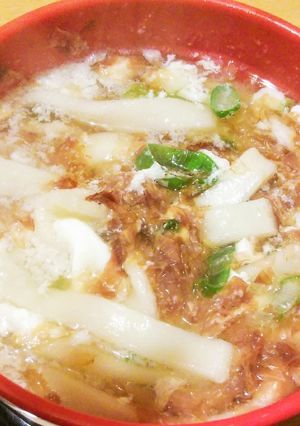 高コスパ！寒い日には白だしで簡単きしめん-レシピのメイン写真