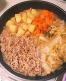 味滲みる☆牛バラ切り落としで白菜肉じゃが