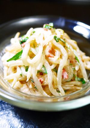 レンジ４分！大葉入り☆梅マヨもやしサラダ-レシピのメイン写真