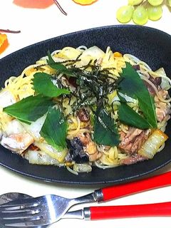 白菜と鯖缶の和風パスタ♪-レシピのメイン写真
