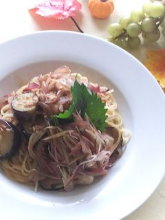 茄子とミョウガの和風パスタ♪-レシピのメイン写真