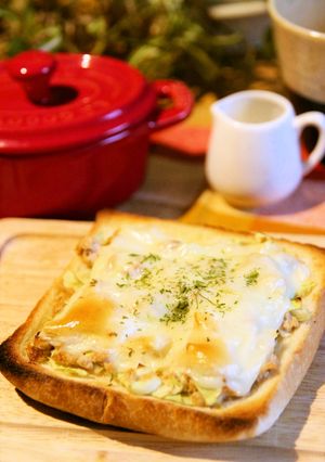 ✿キャベツナ味噌マヨチーズトースト✿-レシピのメイン写真