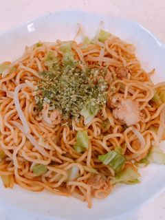 レンジで簡単!焼かないモチモチ焼きそば!-レシピのメイン写真